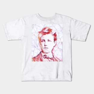 Arthur Rimbaud Portrait | Arthur Rimbaud Artwork | Line Art Kids T-Shirt